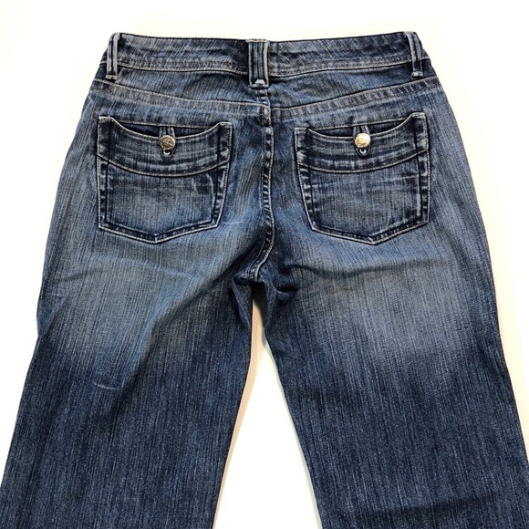 WHBM Blanc Low Rise Stretch Boot Cut Jeans - Picture 7 of 8